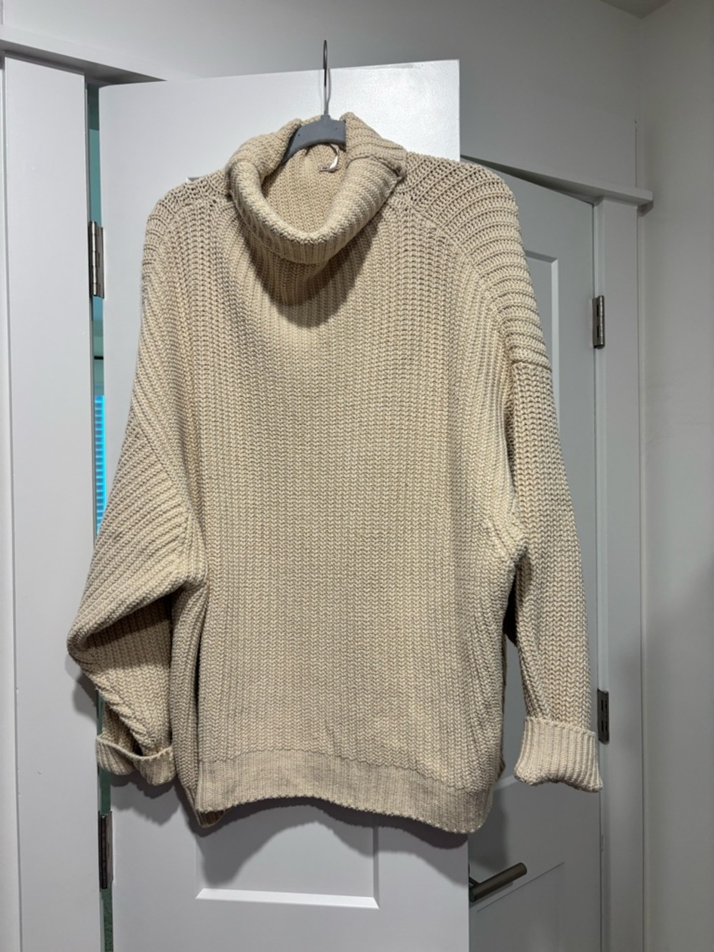 Free People Chunky Knit Turtleneck Sweater - Ivory